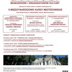 Plakat II Międzynarodowych Mistrzowskich Kursów Nałęczów